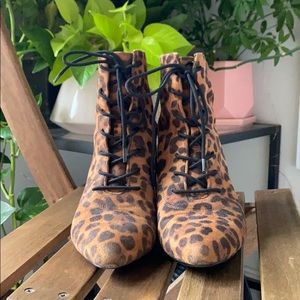 Leopard Low Heeled Booties!